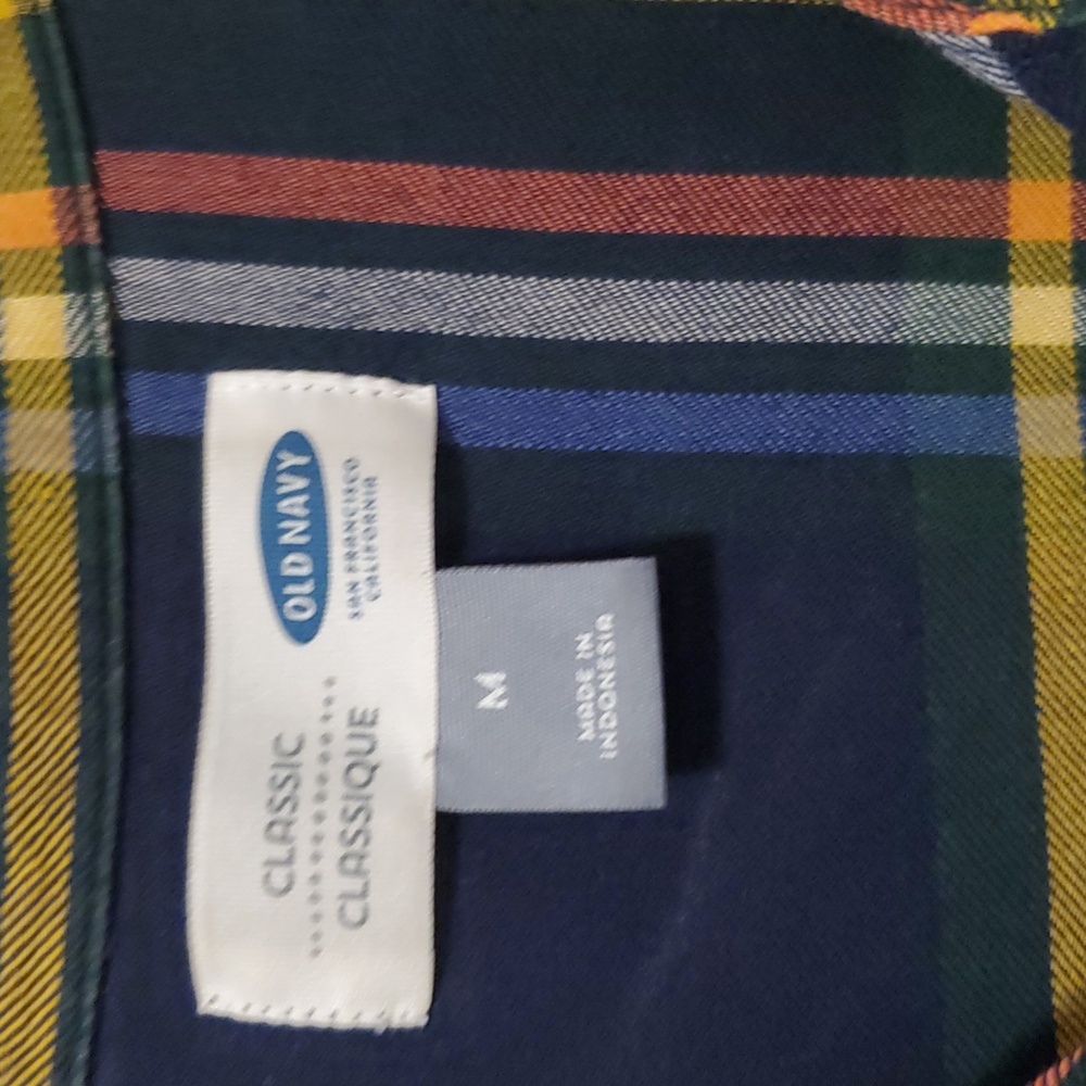 $5 - OLD NAVY women's blue plaid shirt - Picture 5 of 7